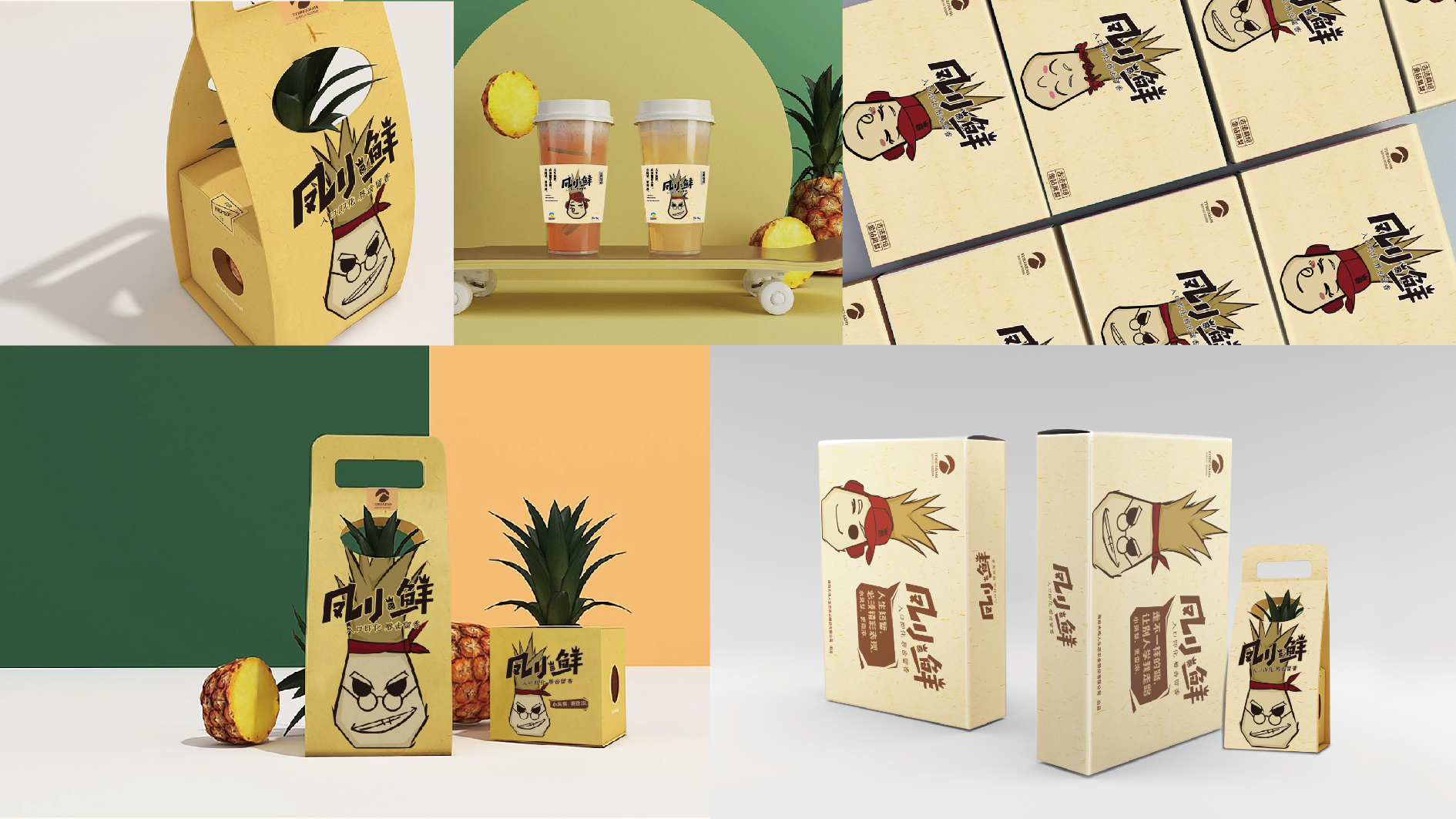 玉树凤小鲜凤梨品牌形象设计